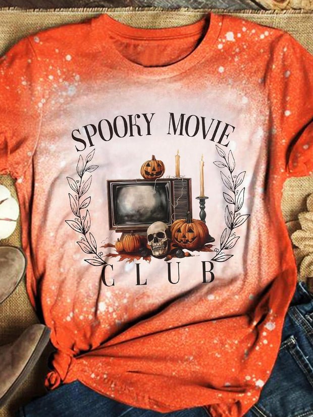 Spooky Movie Club Crew Neck T-shirt