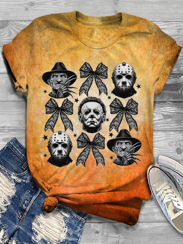 Coquette Bow Halloween Crew Neck T-shirt