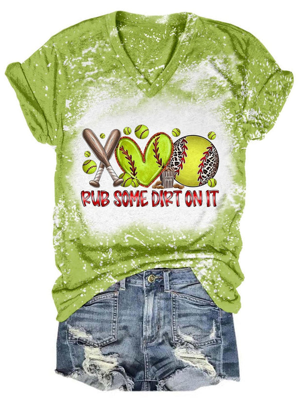 Rub Some Dirt On It Tie Dye V Neck T-Shirt