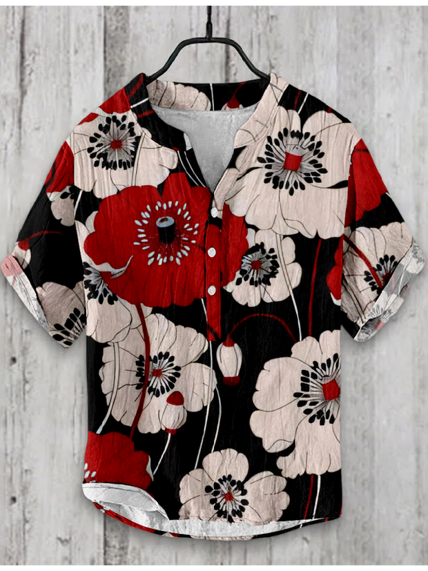 Floral Abstract Print Design Shirt