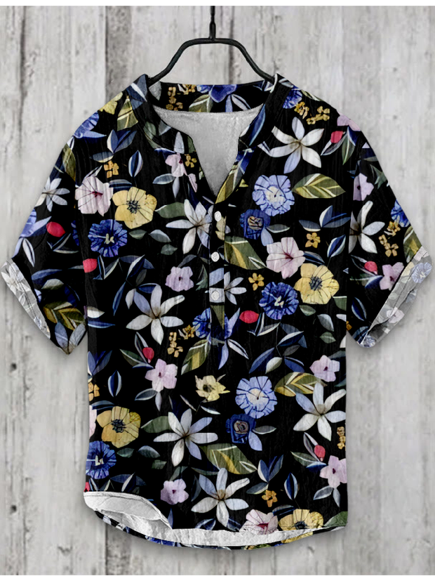 Floral Abstract Print Design Shirt