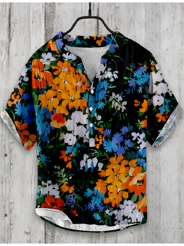 Floral Abstract Print Design Shirt