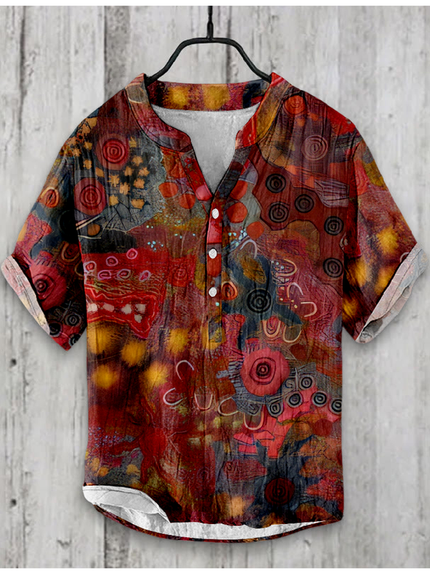 Floral Abstract Print Design Shirt