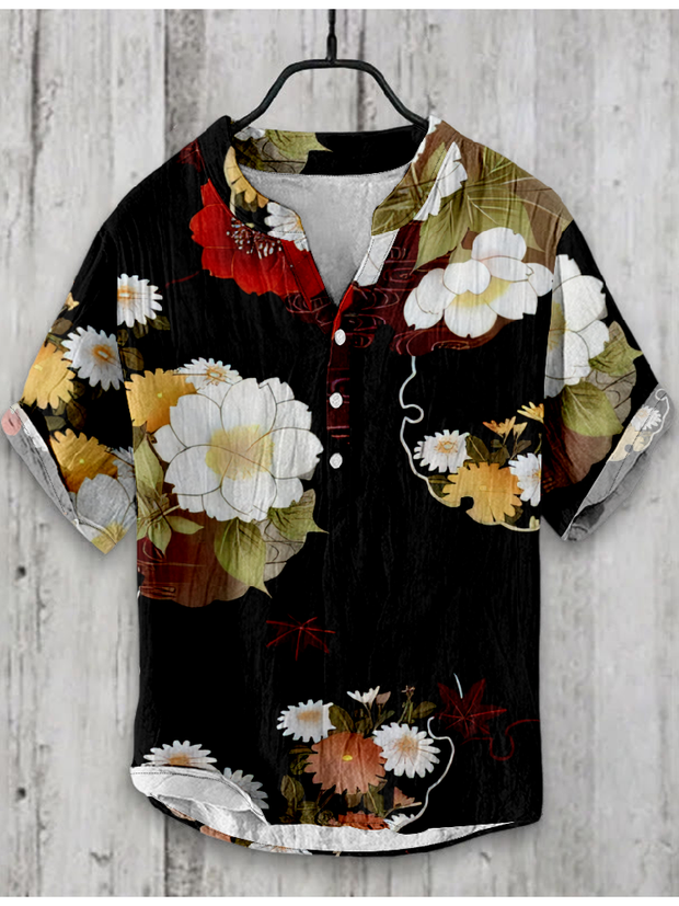 Floral Abstract Print Design Shirt