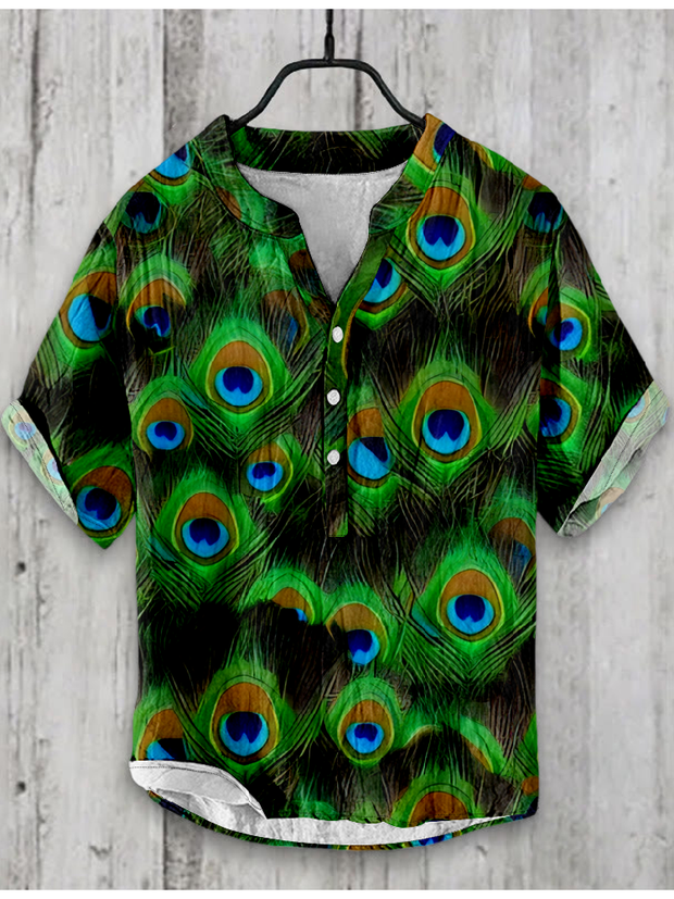 Abstract Creative Green Pattern Shirt