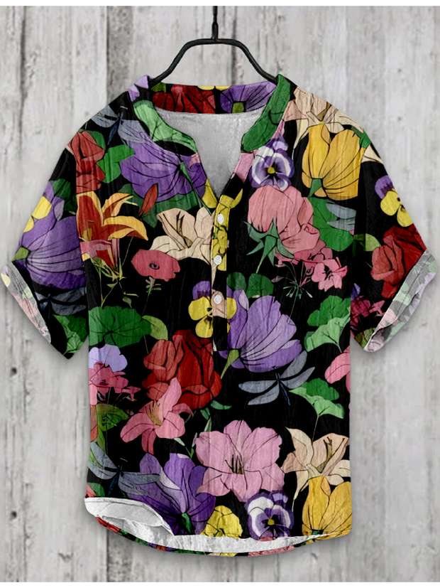 Floral Abstract Print Design Shirt