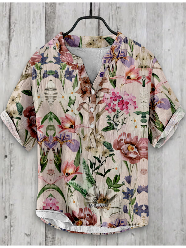 Floral Abstract Print Design Shirt