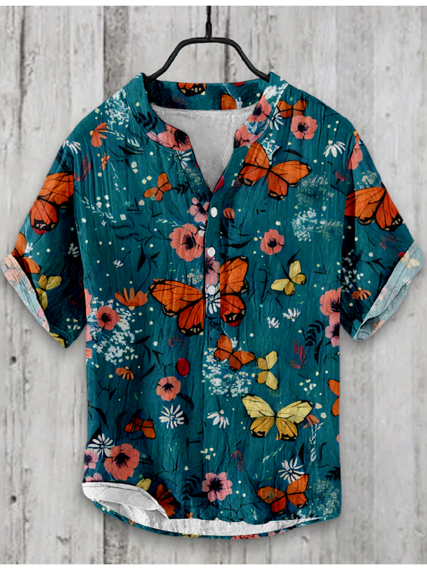 Floral Abstract Print Design Shirt