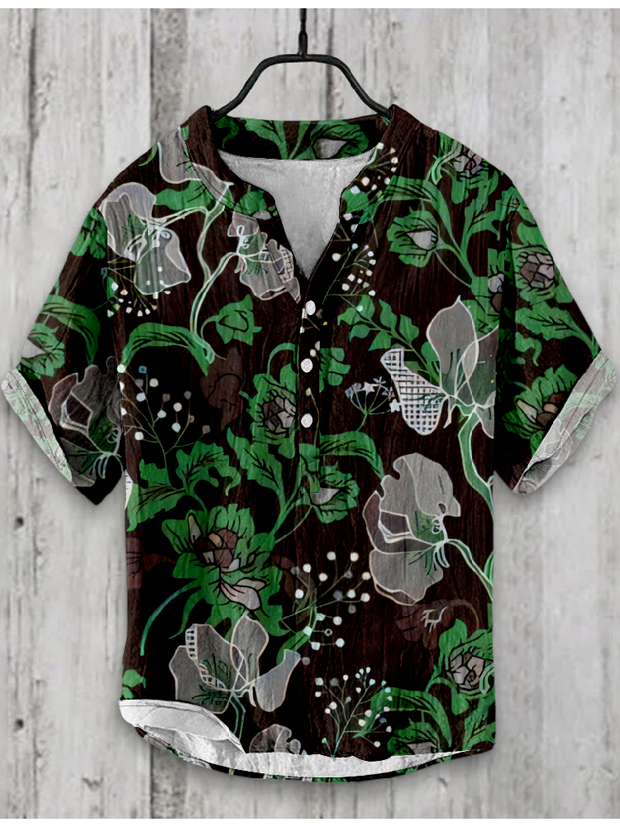 Floral Abstract Print Design Shirt