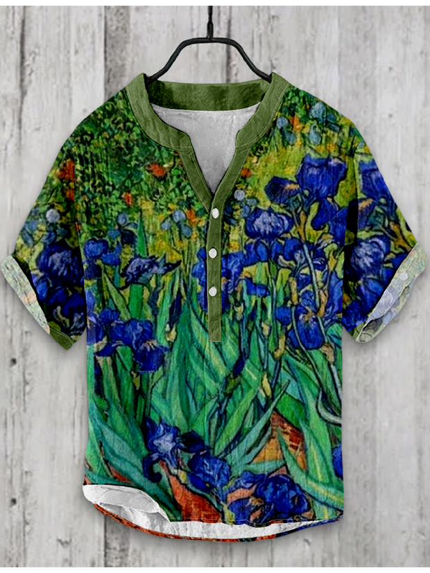 Creative Floral Oil Painting Abstract Art Print Design Shirt