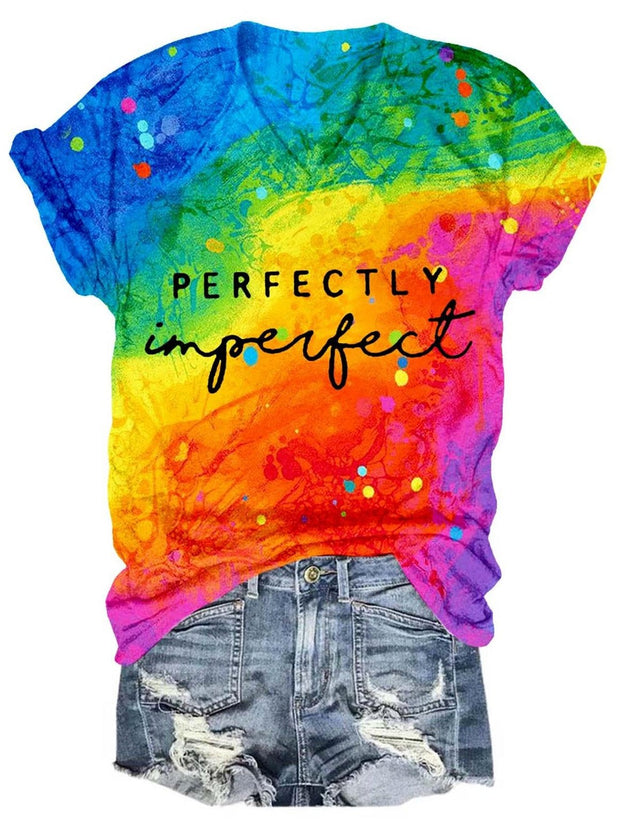 Perfectly Imperfect Tie Dye V-Neck Tee