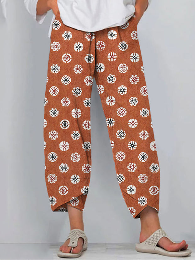 Japanese Art Print Casual Pants