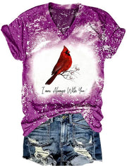 I Am Always With You Cardinal Print T-shirt