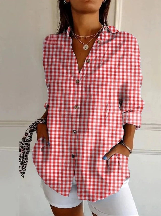 Classic Plaid Print Casual Long Sleeve Shirt