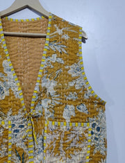 New open kantha quilted short vest women wear vintage coat festival fashion hand made cotton fabric Kantha vest coat