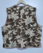 Cotton Quilted Waistcoat Vintage Style Quilted Vest Jackets