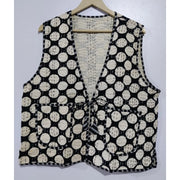 Sleeveless cotton Floral Jackets, Indian Cotton Handmade Winter Jacket Coat