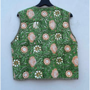 Cotton Quilted Waistcoat Vintage Style Quilted Vest Jackets