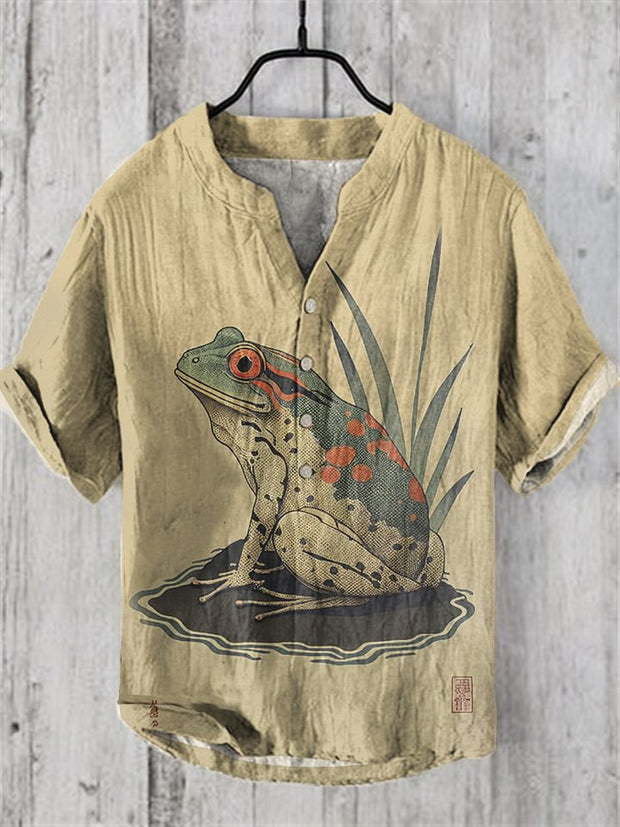 Japanese Frog Art Print Vintage Shirt