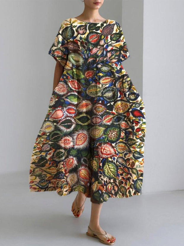 Women's Casual Oil Painting Print Dress