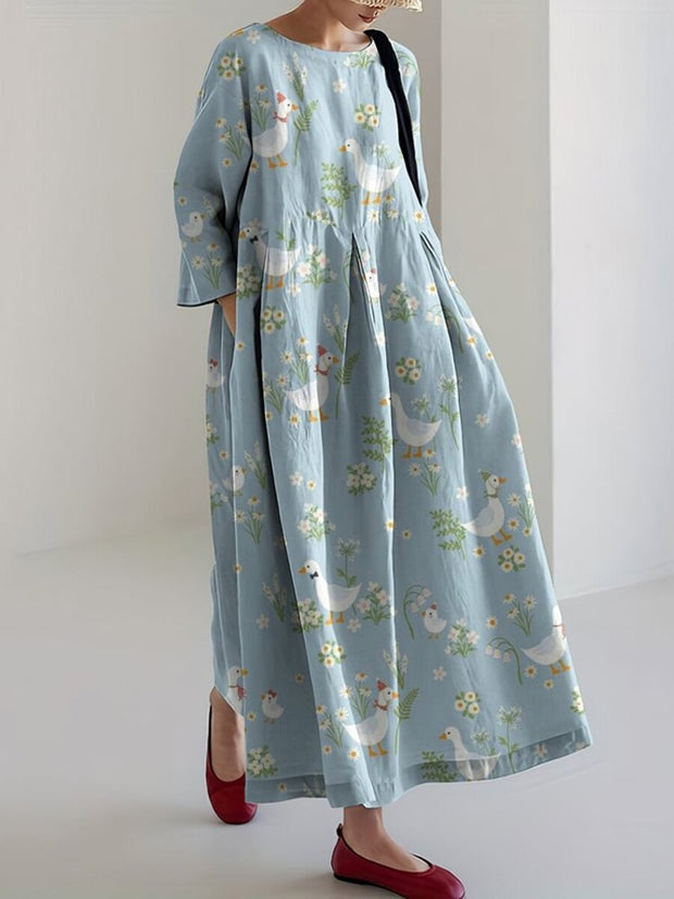 Women‘s Farm Goose Linen Blend Maxi Dress