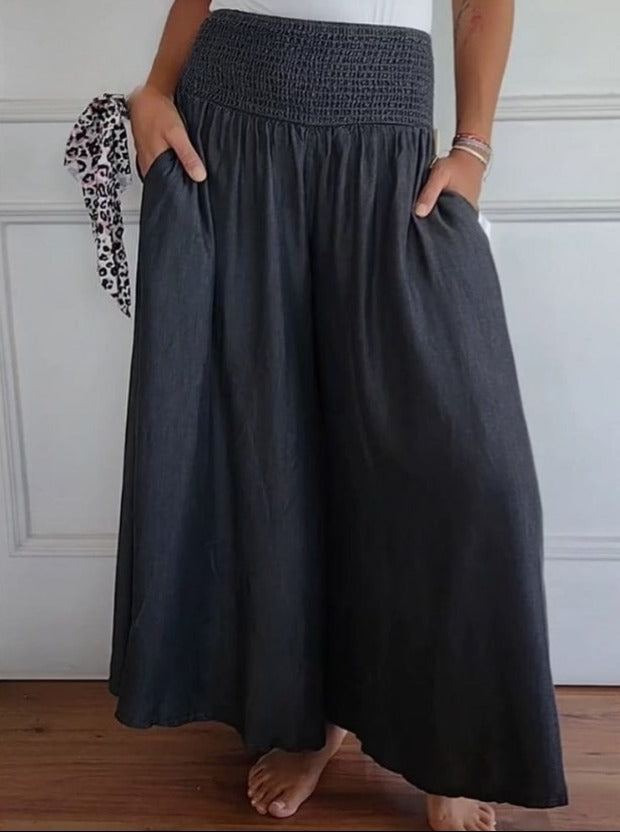 Women's Cotton Wide Leg Pants